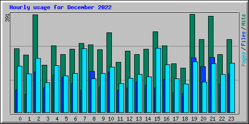 Hourly usage for December 2022